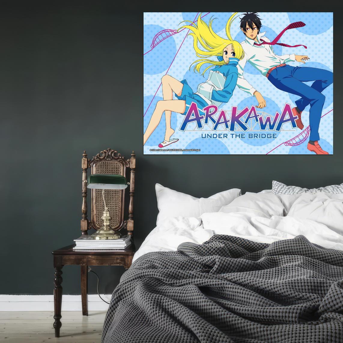 Arakawa Under The Bridge Tv Series Anime Poster Japanese Comedy Romance Manga Art - xonomax