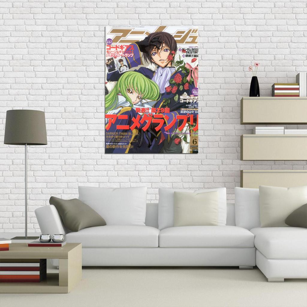 Code Geass Hangyaku No Lelouch Tv Series Anime Poster Japanese Mecha Action Drama Manga Style Manga Art