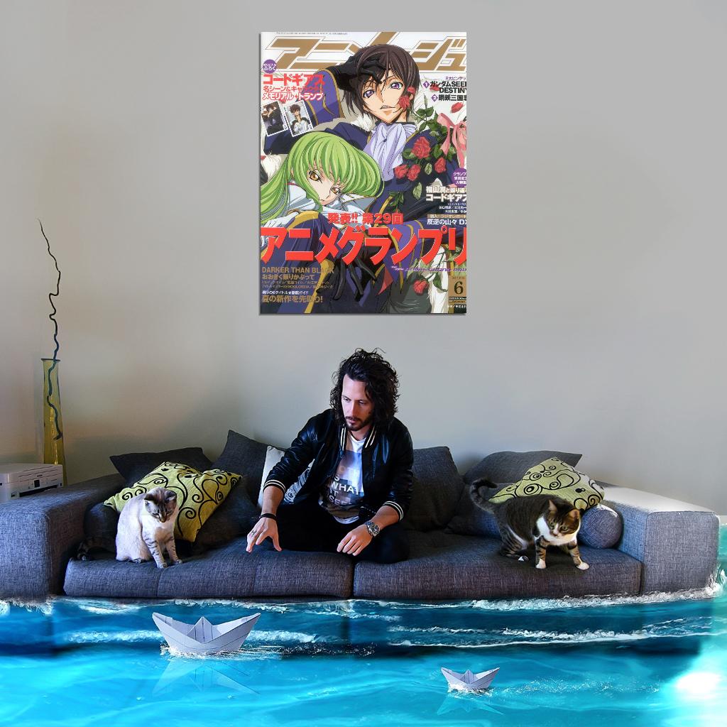 Code Geass Hangyaku No Lelouch Tv Series Anime Poster Japanese Mecha Action Drama Manga Style Manga Art