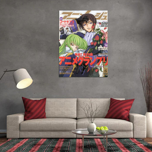 Code Geass Hangyaku No Lelouch Tv Series Anime Poster Japanese Mecha Action Drama Manga Style Manga Art - xonomax