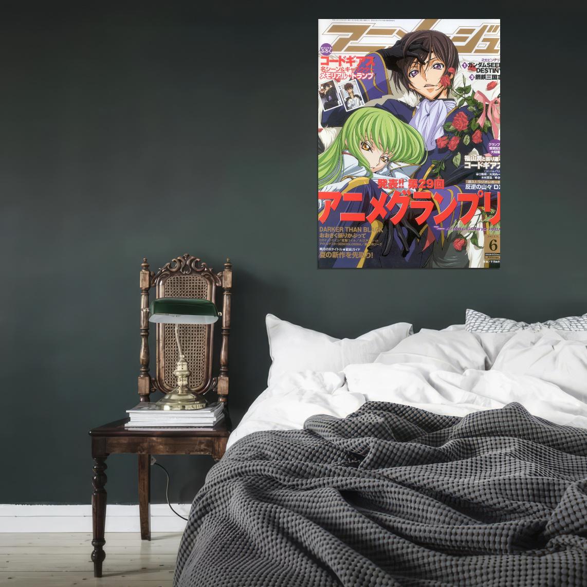 Code Geass Hangyaku No Lelouch Tv Series Anime Poster Japanese Mecha Action Drama Manga Style Manga Art