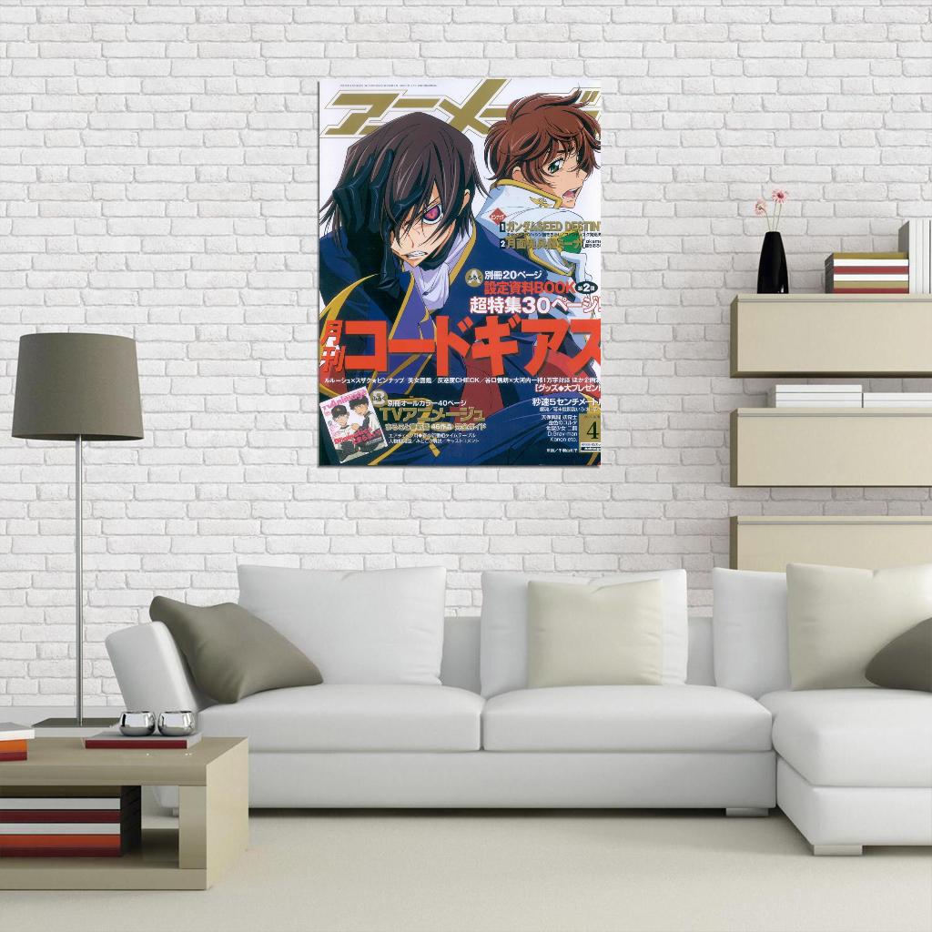 Code Geass Hangyaku No Lelouch Tv Series Anime Poster Japanese Mecha Action Drama Manga Style Manga Art