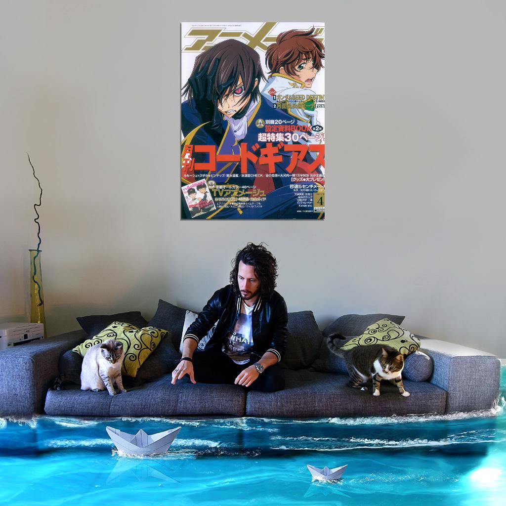 Code Geass Hangyaku No Lelouch Tv Series Anime Poster Japanese Mecha Action Drama Manga Style Manga Art