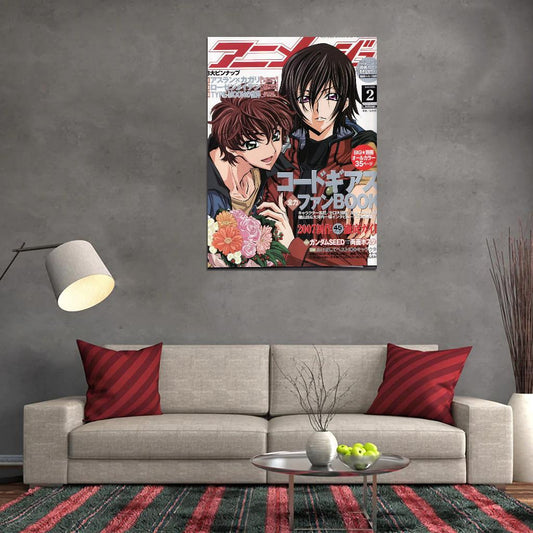 Code Geass Lelouch Of The Rebellion Tv Series Anime Poster Japanese Mecha Action Drama Manga Style Manga Art - xonomax