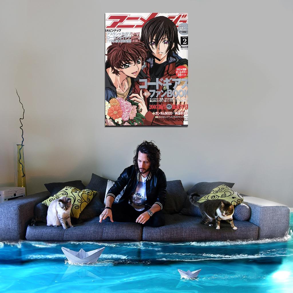 Code Geass Lelouch Of The Rebellion Tv Series Anime Poster Japanese Mecha Action Drama Manga Style Manga Art - xonomax