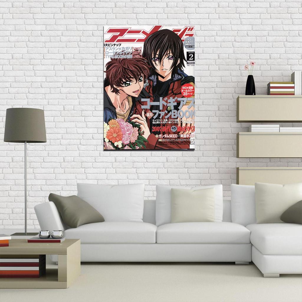 Code Geass Lelouch Of The Rebellion Tv Series Anime Poster Japanese Mecha Action Drama Manga Style Manga Art - xonomax
