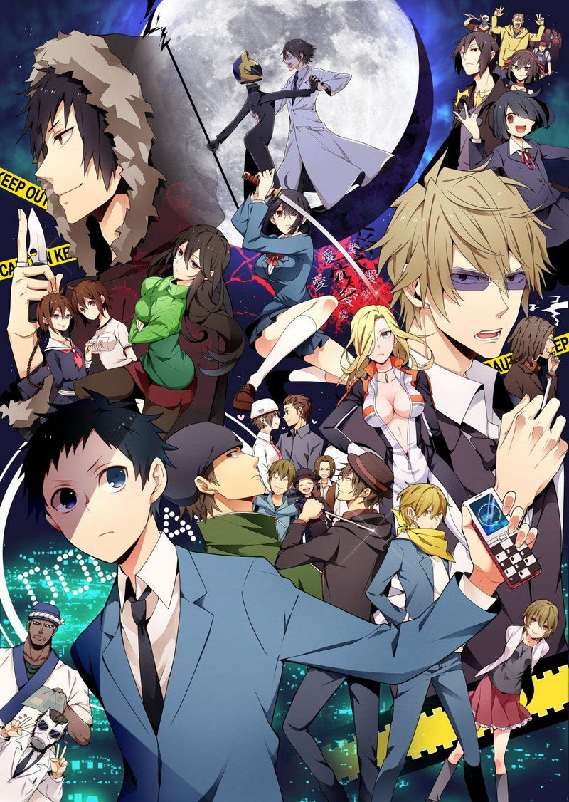 Durarara!! Tv Series Anime Poster Japanese Action Mystery Supernatural Manga Art - xonomax