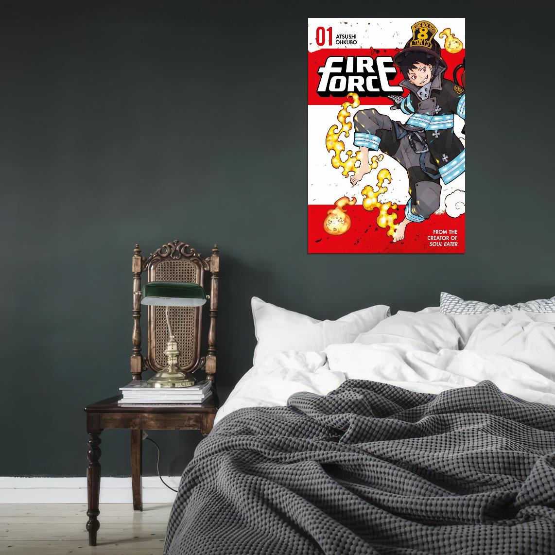 Fire Force Tv Series Anime Poster Japanese Action Supernatural Firefighters Manga Art - xonomax