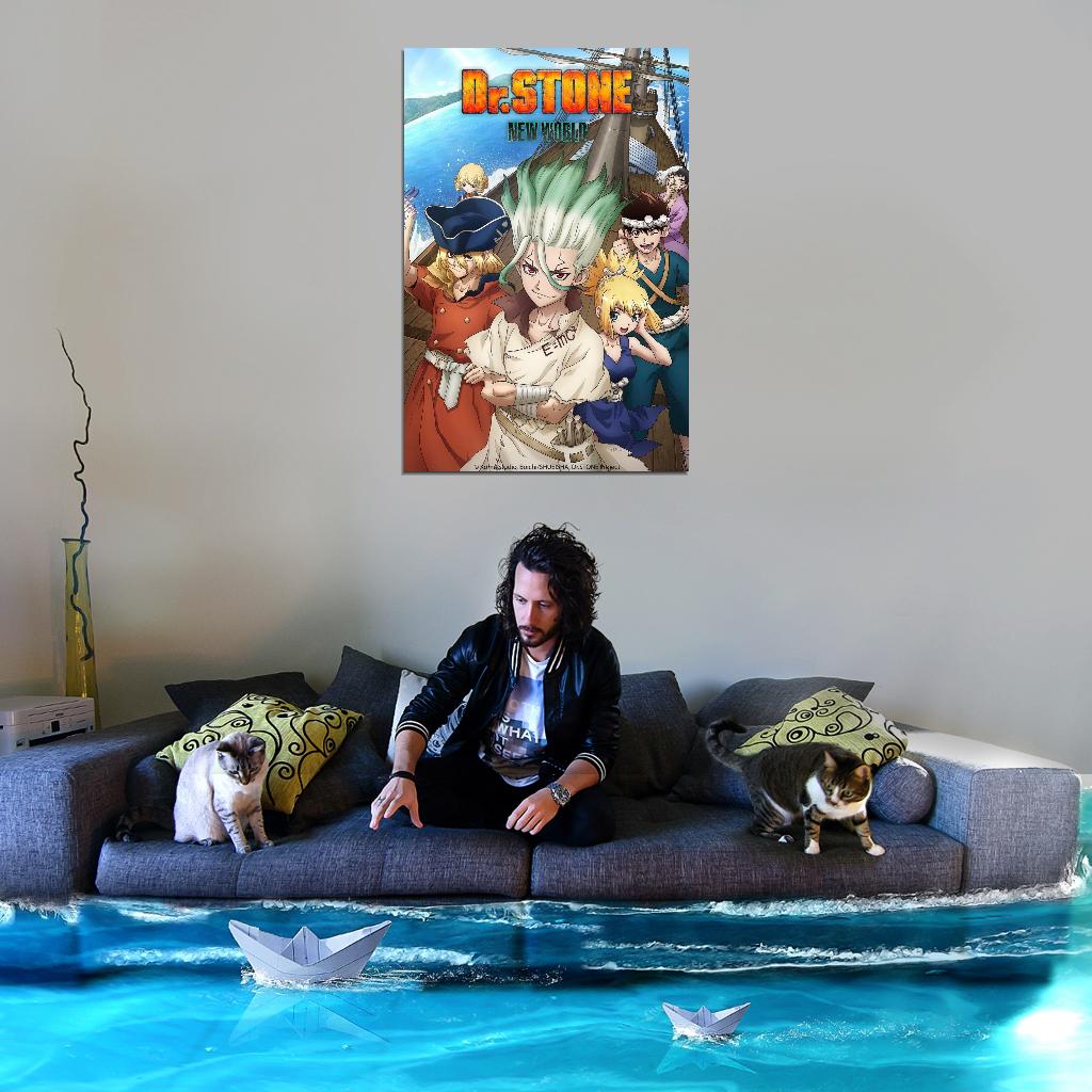 Dr. Stone Anime Poster Japanese Sci-fi Adventure Manga Art