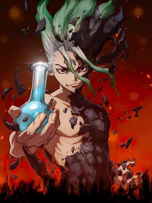 Dr. Stone Anime Poster Japanese Sci-fi Adventure Manga Art - xonomax