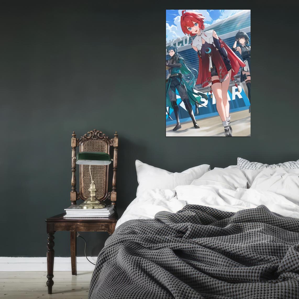 Wuthering Waves Danjin Video Game Anime Poster Japanese Fantasy Adventure Manga Art - xonomax