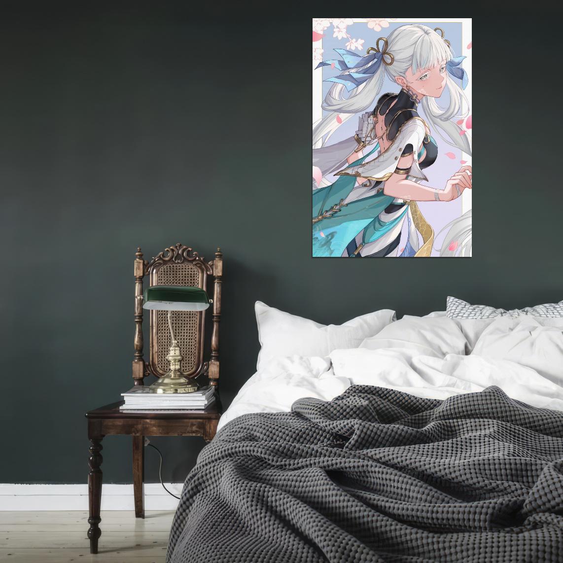 Wuthering Waves Jinhsi Video Game Anime Poster Japanese Fantasy Adventure Cute Manga Art - xonomax
