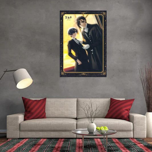 Kuroshitsuji Black Butler Anime Poster Japanese Fantasy Sebastian Michaelis Ciel Phantomhive Demon Butler Manga Art - xonomax
