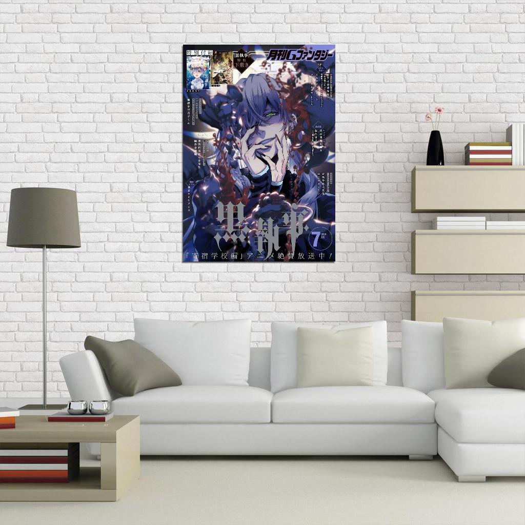 Kuroshitsuji Black Butler Anime Poster Japanese Sebastian Demon Butler Manga Style Manga Art - xonomax