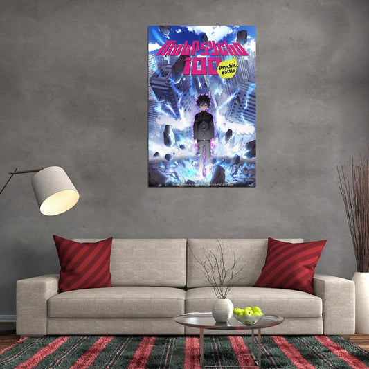 Mob Psycho 100 Tv Series Anime Poster Japanese Supernatural Action Manga Art - xonomax