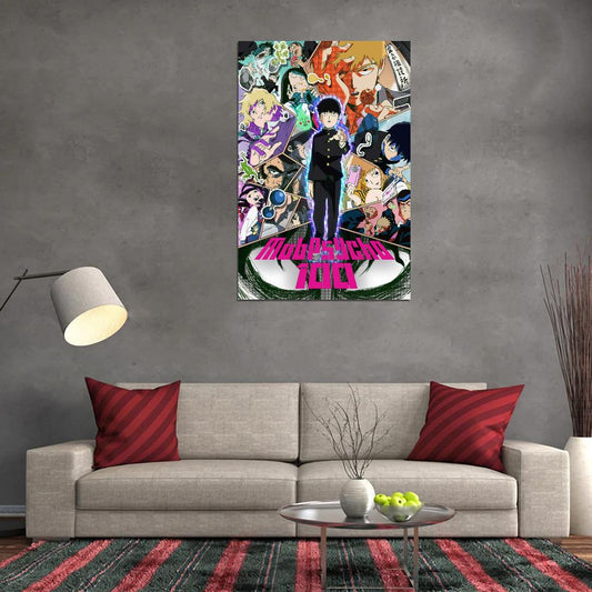 Mob Psycho 100 Tv Series Anime Poster Japanese Supernatural Action Manga Art - xonomax