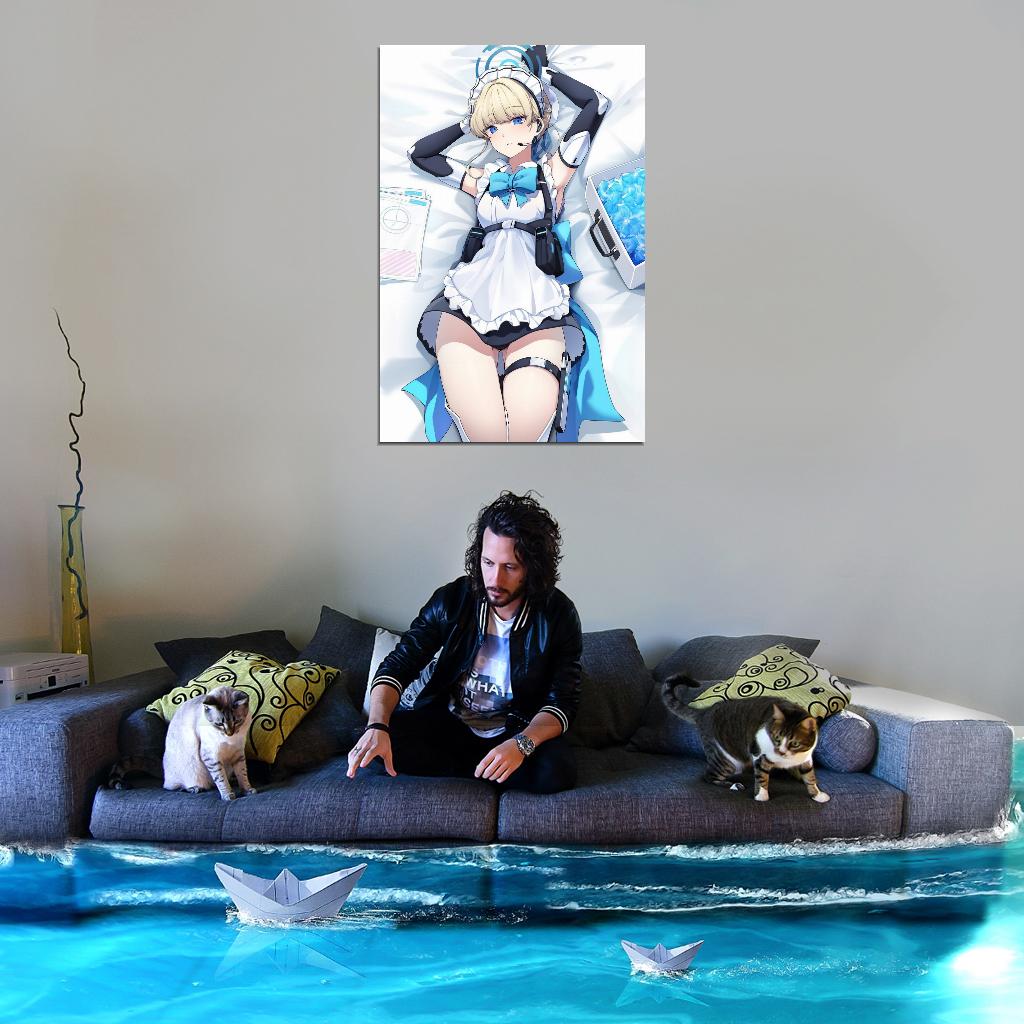 Asuma Toki Blue Archive Game Poster Japanese School Girl Cute Blonde Sexy Anime Poster Manga Art