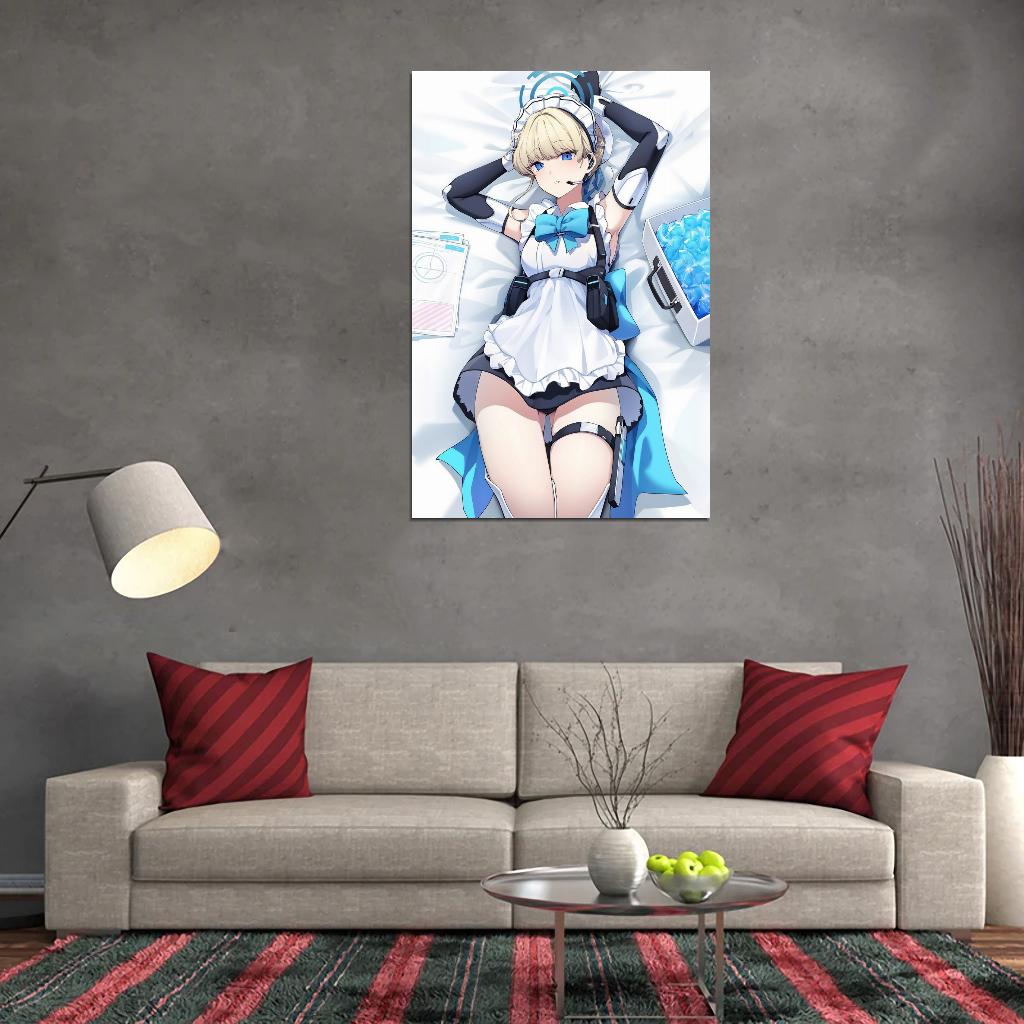 Asuma Toki Blue Archive Game Poster Japanese School Girl Cute Blonde Sexy Anime Poster Manga Art