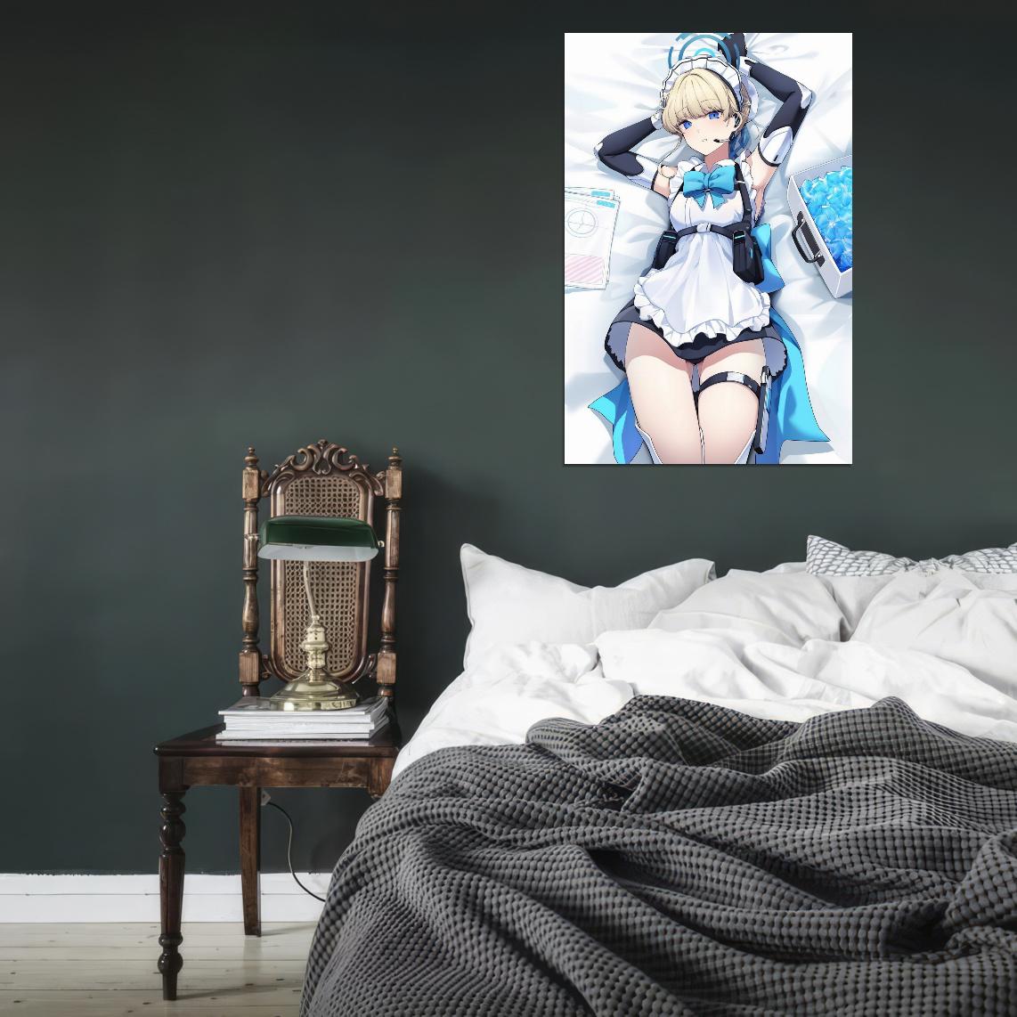 Asuma Toki Blue Archive Game Poster Japanese School Girl Cute Blonde Sexy Anime Poster Manga Art - xonomax