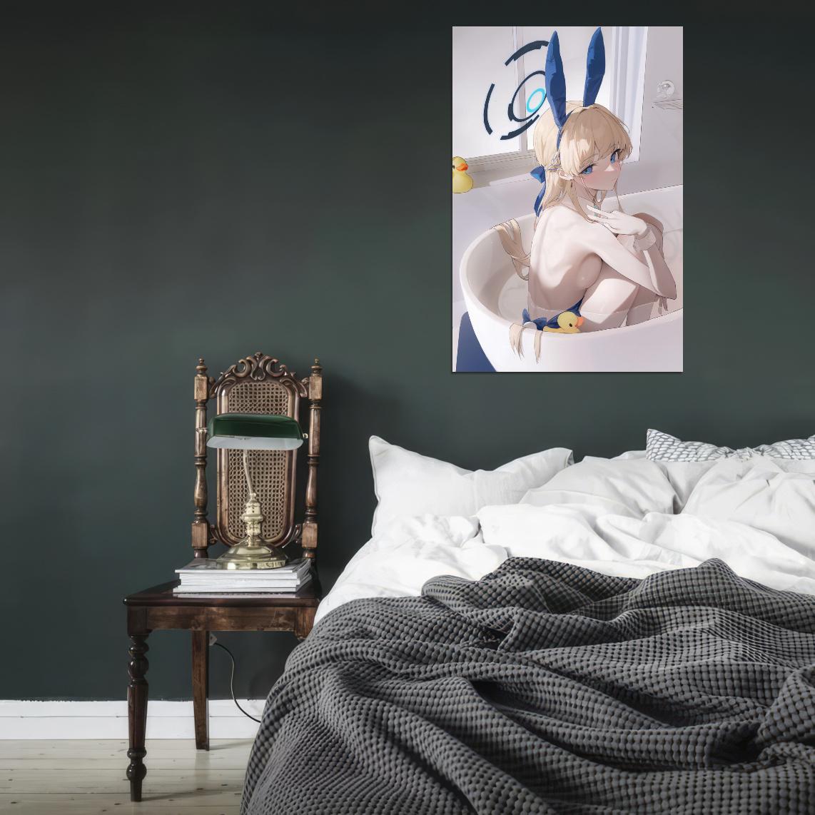 Asuma Toki Blue Archive Game Poster Japanese School Girl Cute Blonde Sexy Anime Poster Manga Art - xonomax