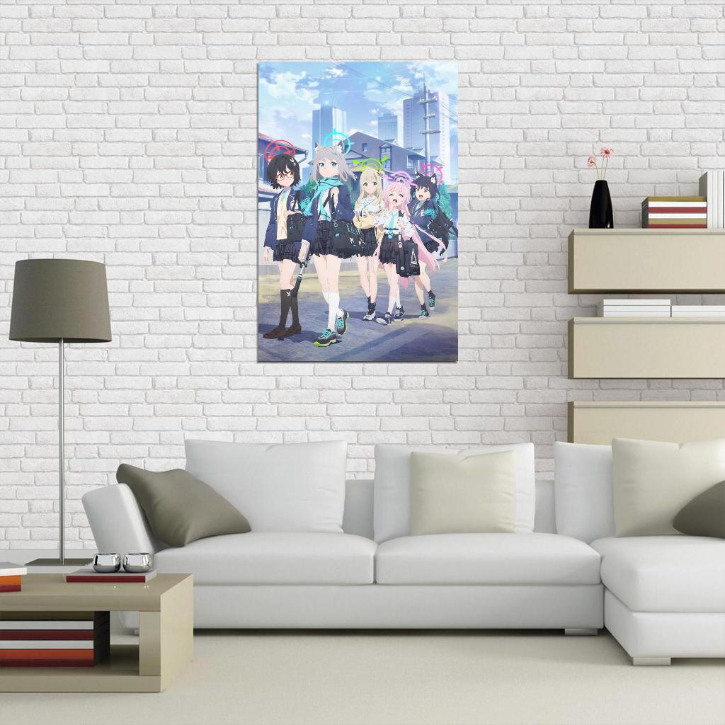 Blue Archive The Animation Video Game Anime Poster Japanese School Girl Cute Manga Art