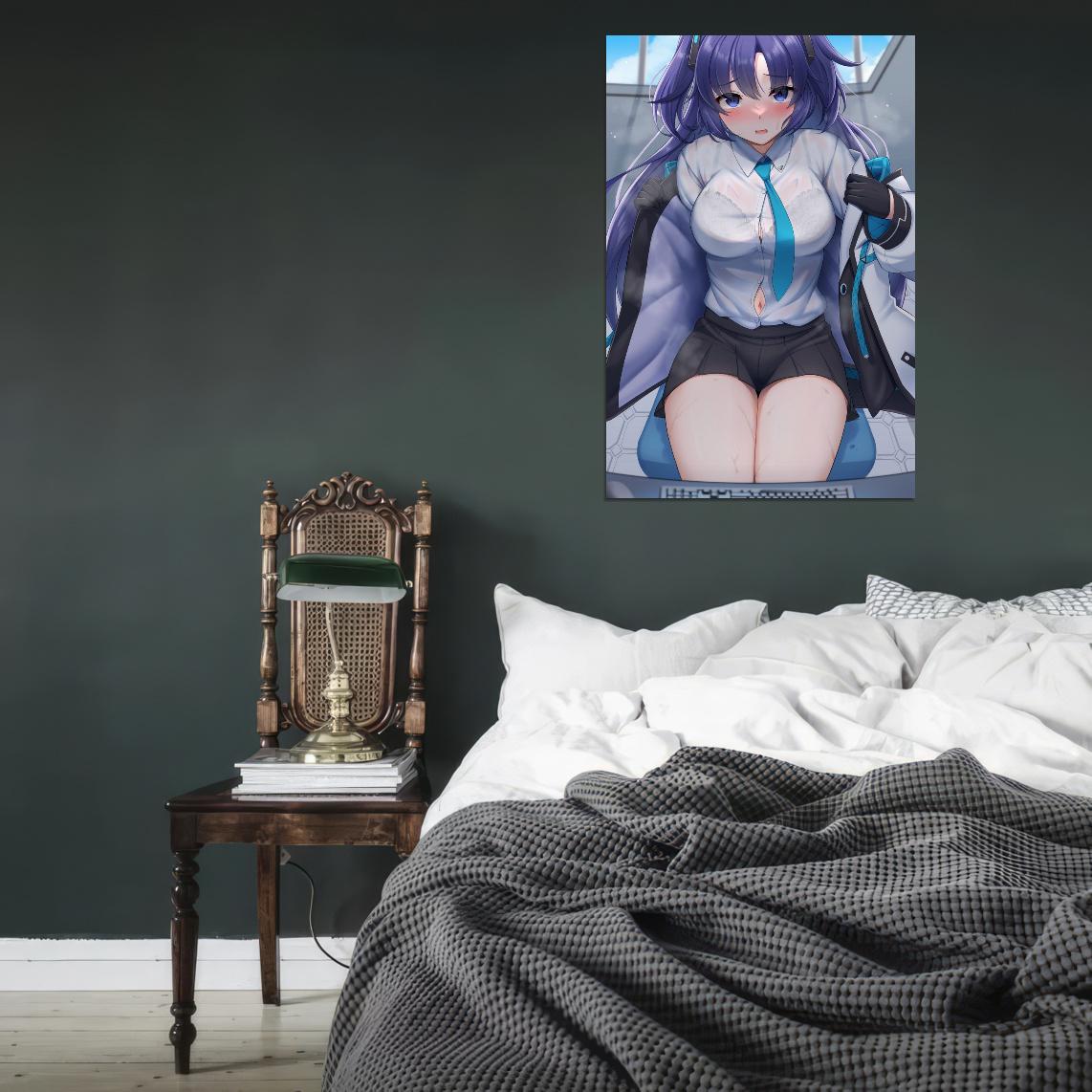 Hayase Yuuka Blue Archive Video Game Anime Poster Japanese School Girl Cute Sexy Manga Art - xonomax