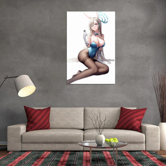 Ichinose Asuna Blue Archive Video Game Anime Poster Japanese School Girl Cute Sexy Bunny Stockings Manga Art - xonomax