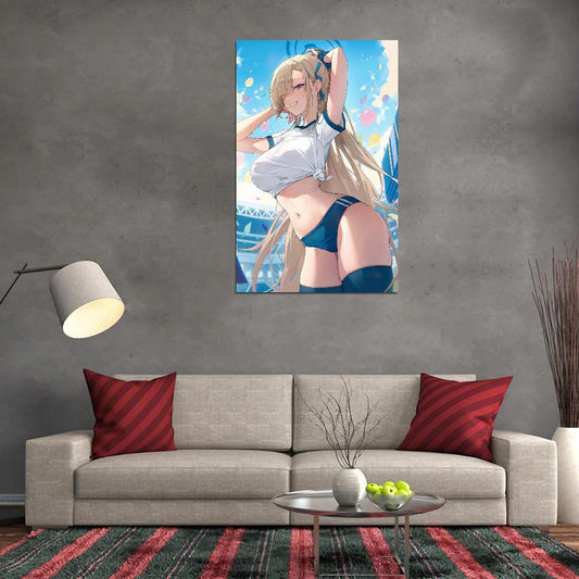 Ichinose Asuna Blue Archive Video Game Anime Poster Japanese School Girl Cute Sexy Busty Manga Art - xonomax