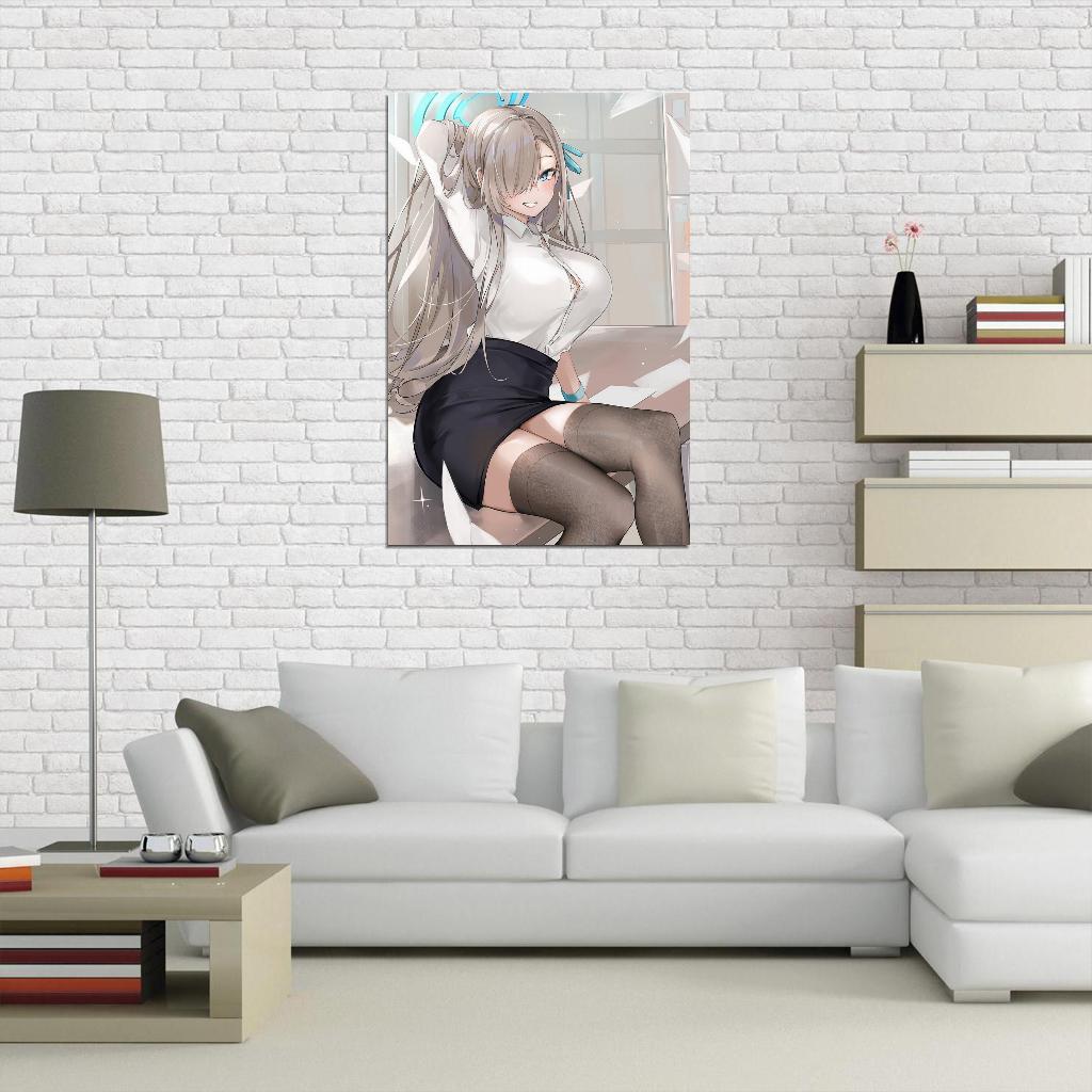 Ichinose Asuna Blue Archive Video Game Anime Poster Japanese School Girl Cute Sexy Stockings Manga Art