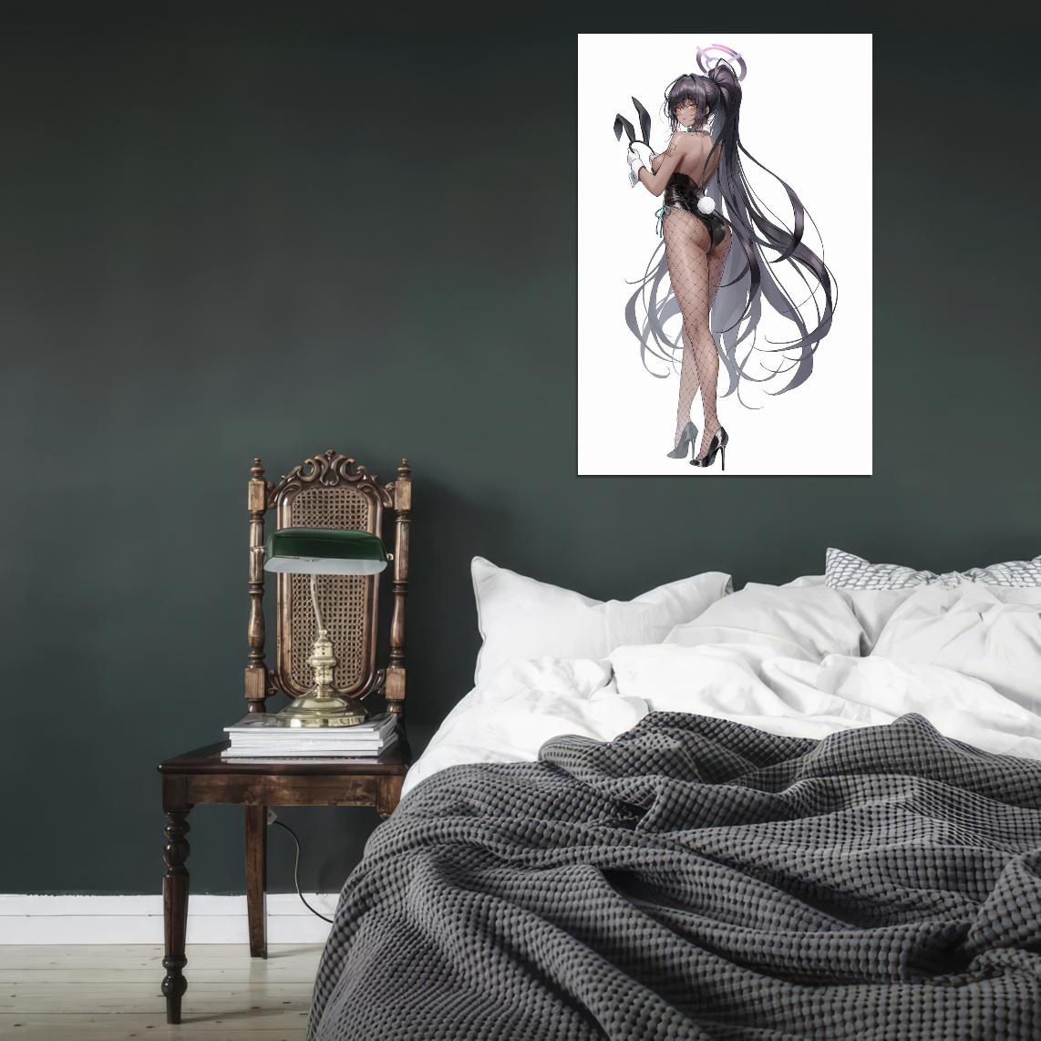 Kakudate Karin Blue Archive Video Game Anime Poster Japanese School Girl Cute Bunny Sexy Manga Art - xonomax