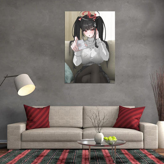 Rio Tsukatsuki Blue Archive Video Game Anime Poster Japanese School Girl Cute Sexy Drooling Busty Manga Art - xonomax