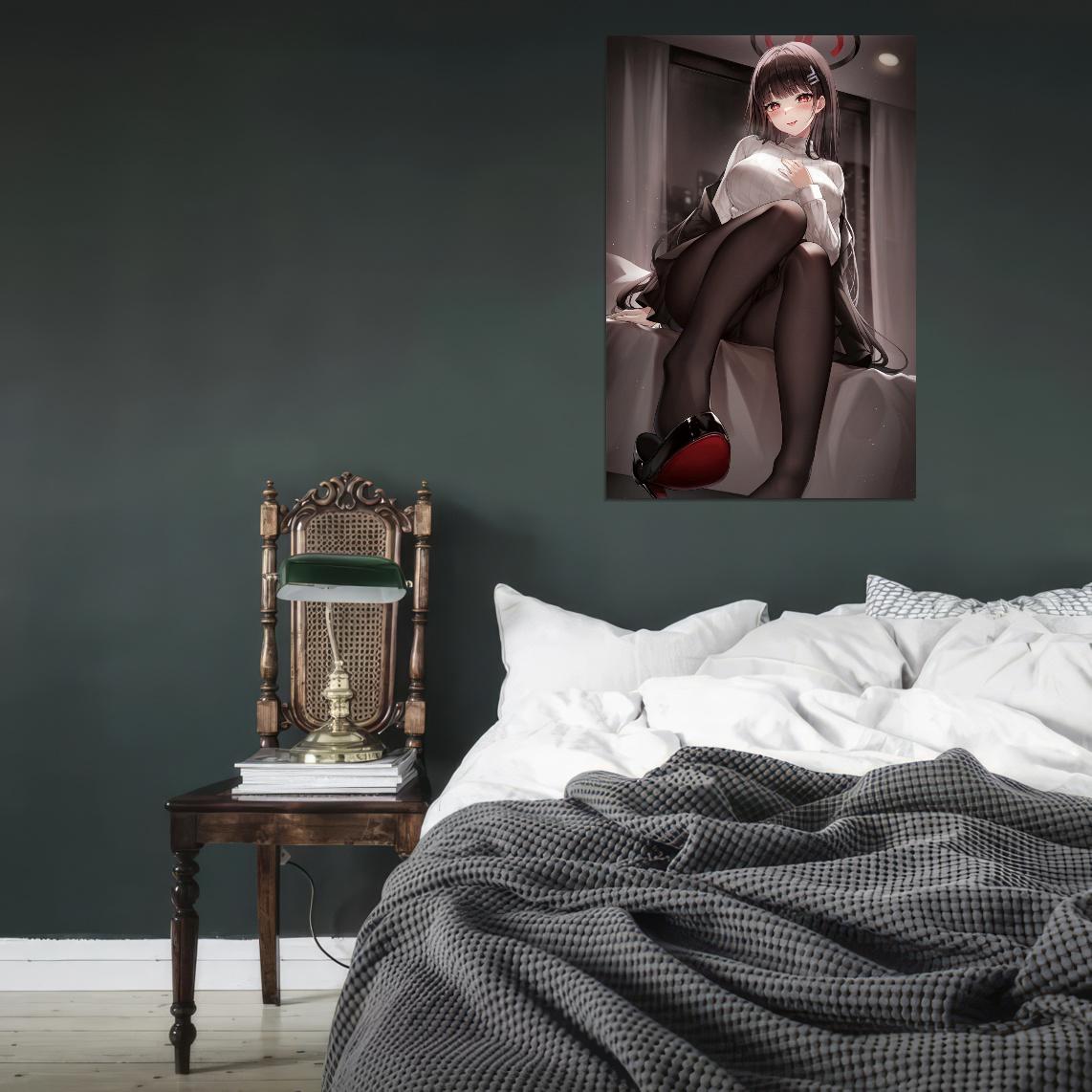 Rio Tsukatsuki Blue Archive Video Game Anime Poster Japanese School Girl Cute Sexy Feet Busty Manga Art - xonomax