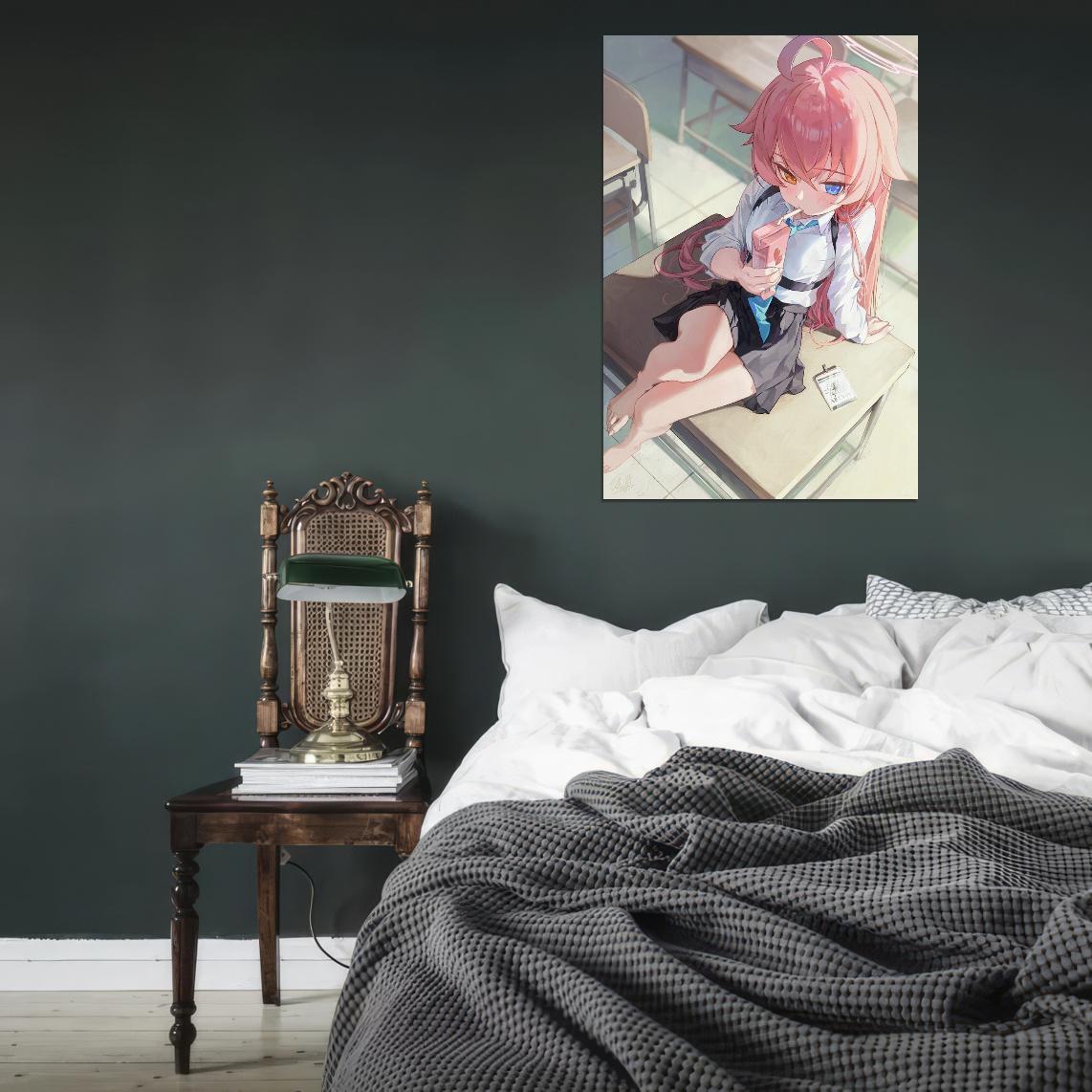 Takanashi Hoshino Blue Archive Video Game Anime Poster Japanese School Girl Cutecore Room Decor Kawaii Aesthetic Manga Art - xonomax