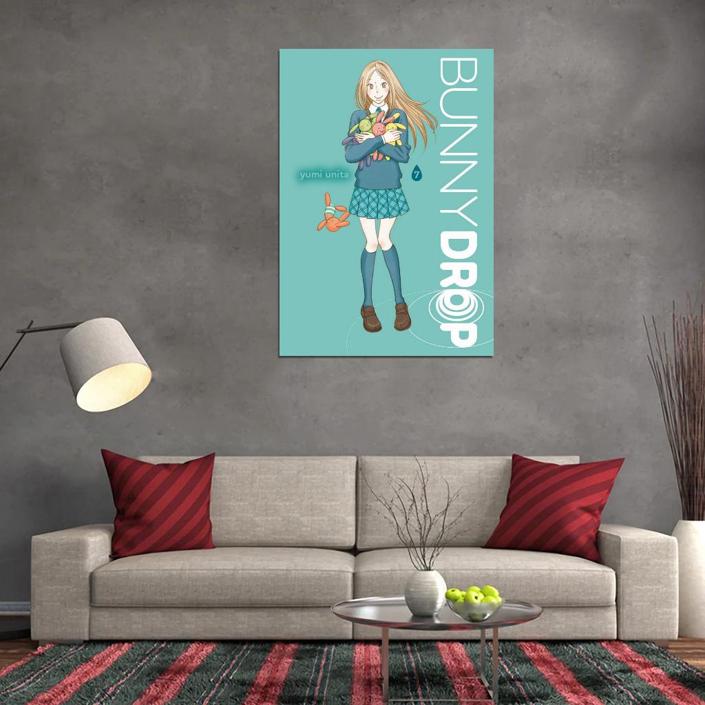 Bunny Drop Tv Series Anime Poster Japanese Cutecore Room Decor Kawaii Aesthetic Manga Art