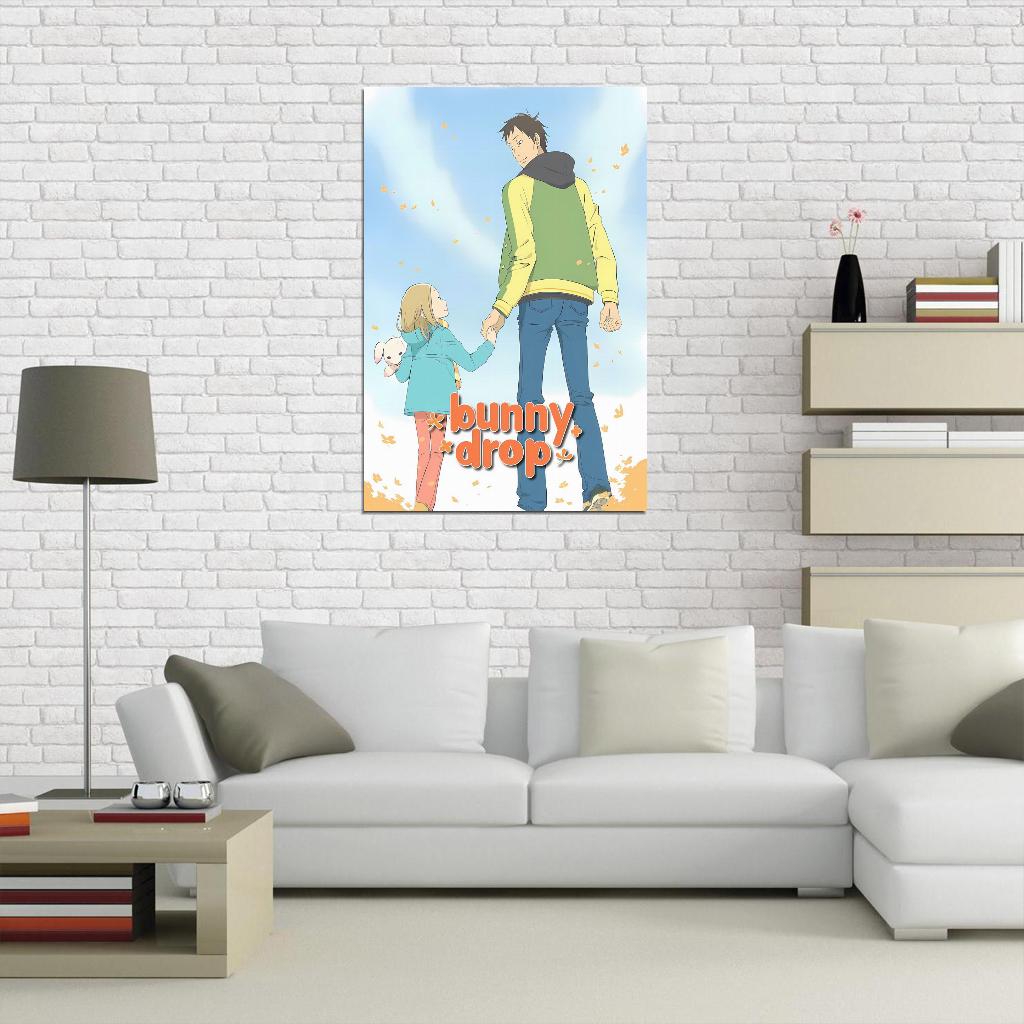 Bunny Drop Tv Series Anime Poster Japanese Cutecore Room Decor Kawaii Aesthetic Manga Art - xonomax