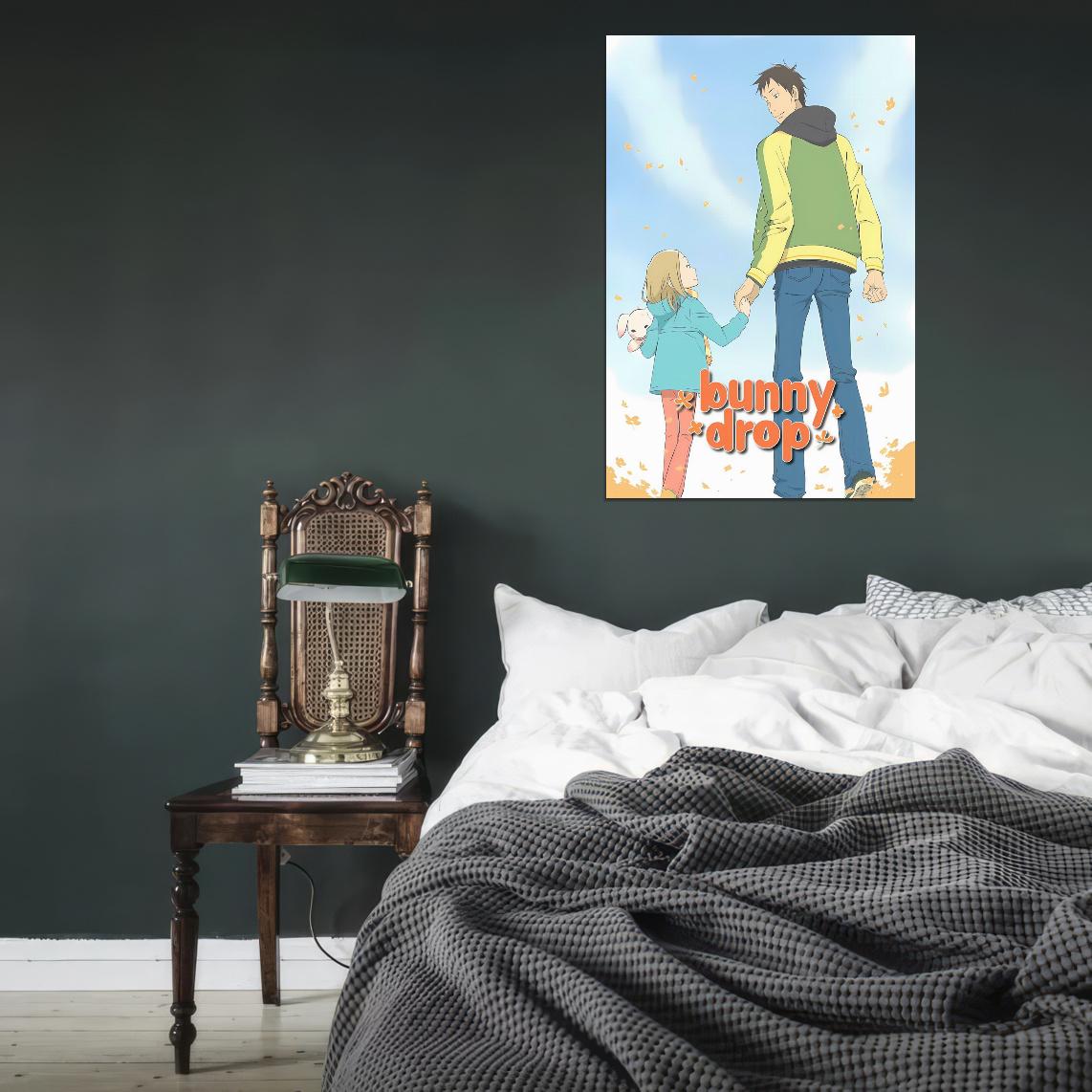 Bunny Drop Tv Series Anime Poster Japanese Cutecore Room Decor Kawaii Aesthetic Manga Art - xonomax