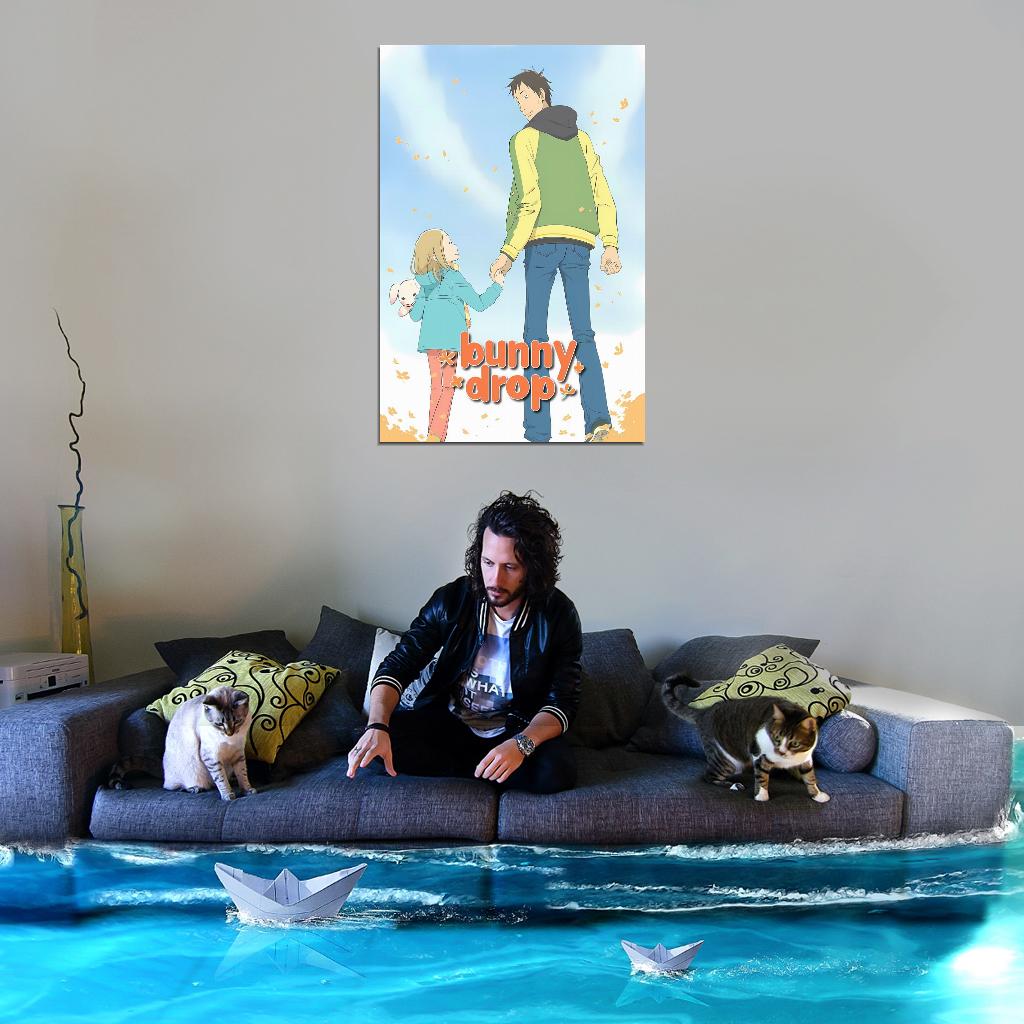 Bunny Drop Tv Series Anime Poster Japanese Cutecore Room Decor Kawaii Aesthetic Manga Art - xonomax
