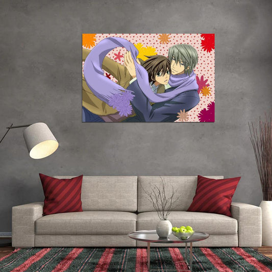 Junjou Romantica Misaki Takahashi Akihiko Usami Yaoi Boys Love Anime Poster Manga Art - xonomax