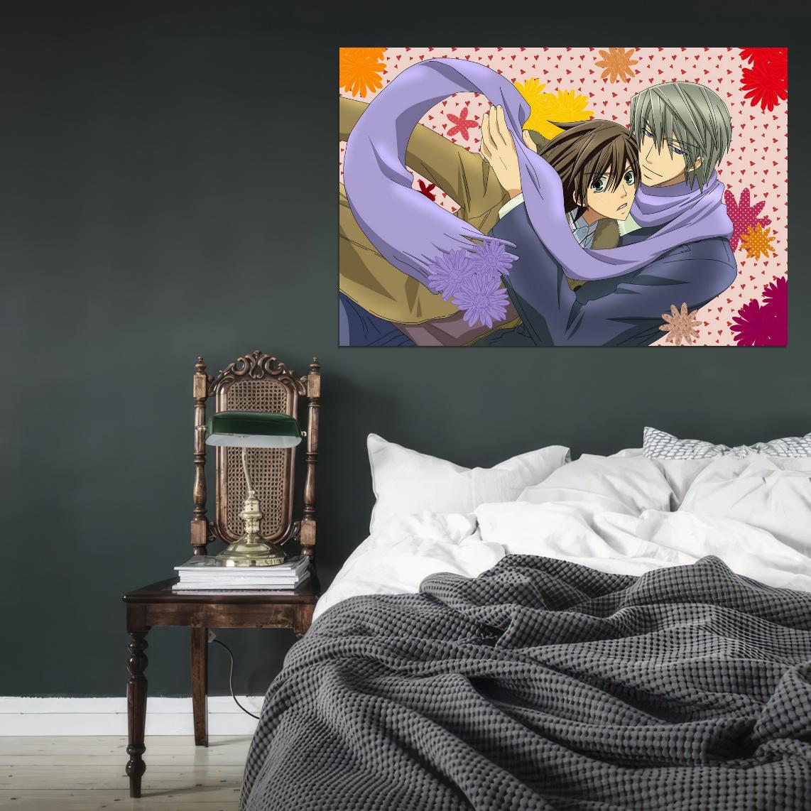 Junjou Romantica Misaki Takahashi Akihiko Usami Yaoi Boys Love Anime Poster Manga Art - xonomax