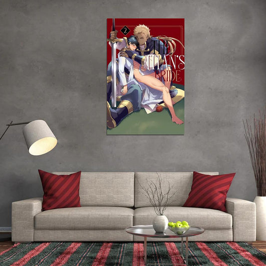 The Titan's Bride Tv Series Anime Poster Gay Yaoi Boys Love Fantasy Romance Kyojinzoku No Hanayome Manga Style Manga Art - xonomax