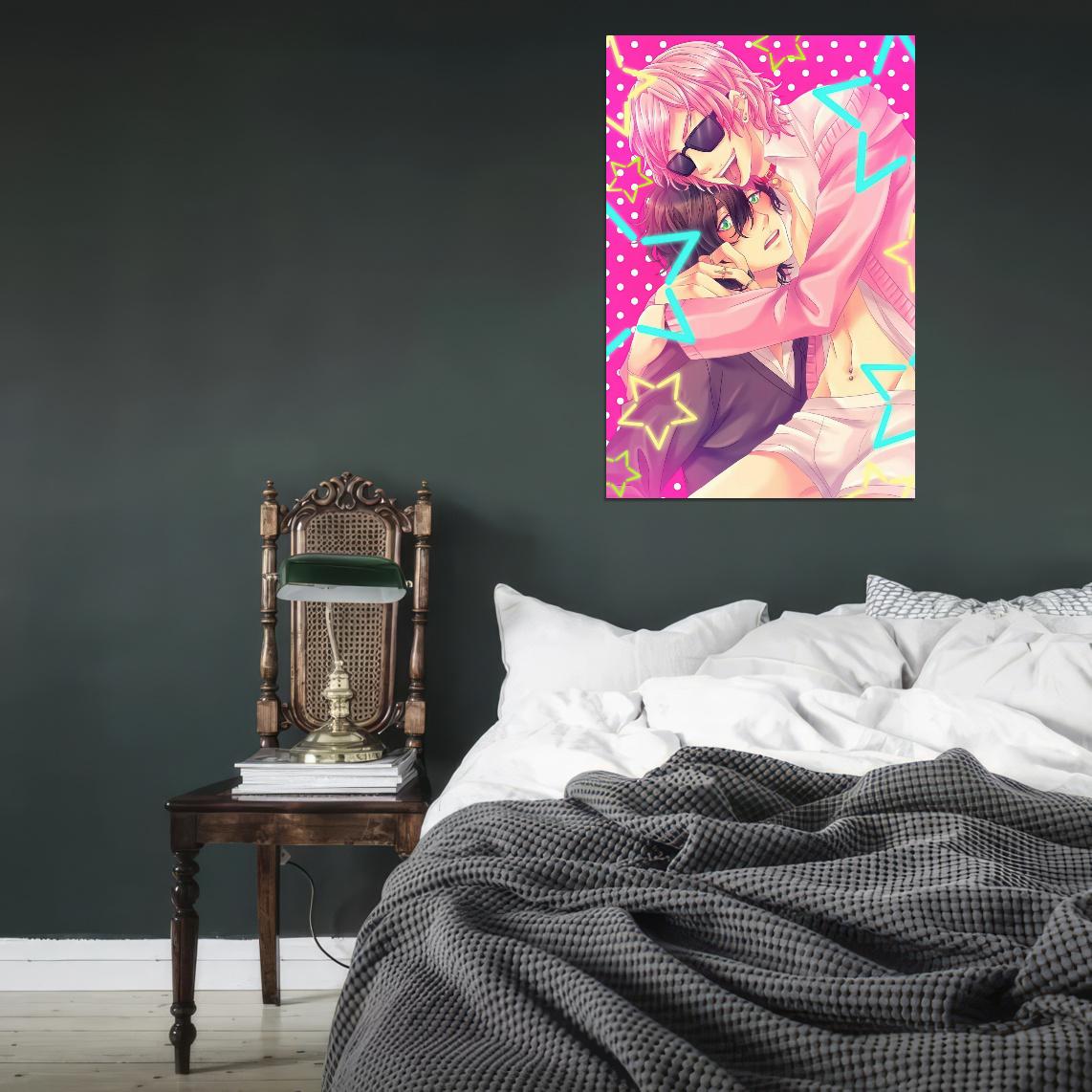 Yarichin Bitch Club Tv Series Anime Poster Yaoi Gay Boys Love Lgbtq+ Manga Style Manga Art - xonomax