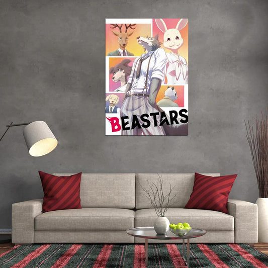 Beastars Tv Series Anime Poster Japanese Drama Psychological Supernatural Furry Anthro Manga Art - xonomax