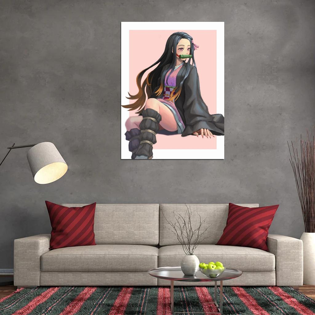 Demon Slayer Kimetsu No Yaiba Tv Series Anime Poster Japanese Action Supernatural Adventure Nezuko Manga Art