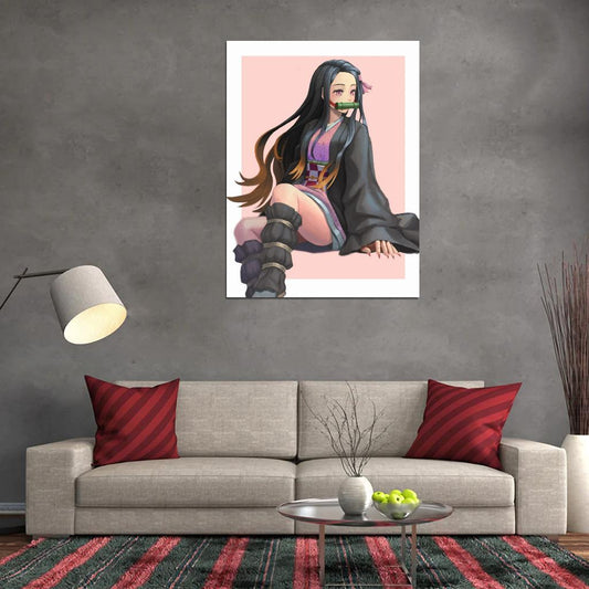 Demon Slayer Kimetsu No Yaiba Tv Series Anime Poster Japanese Action Supernatural Adventure Nezuko Manga Art - xonomax