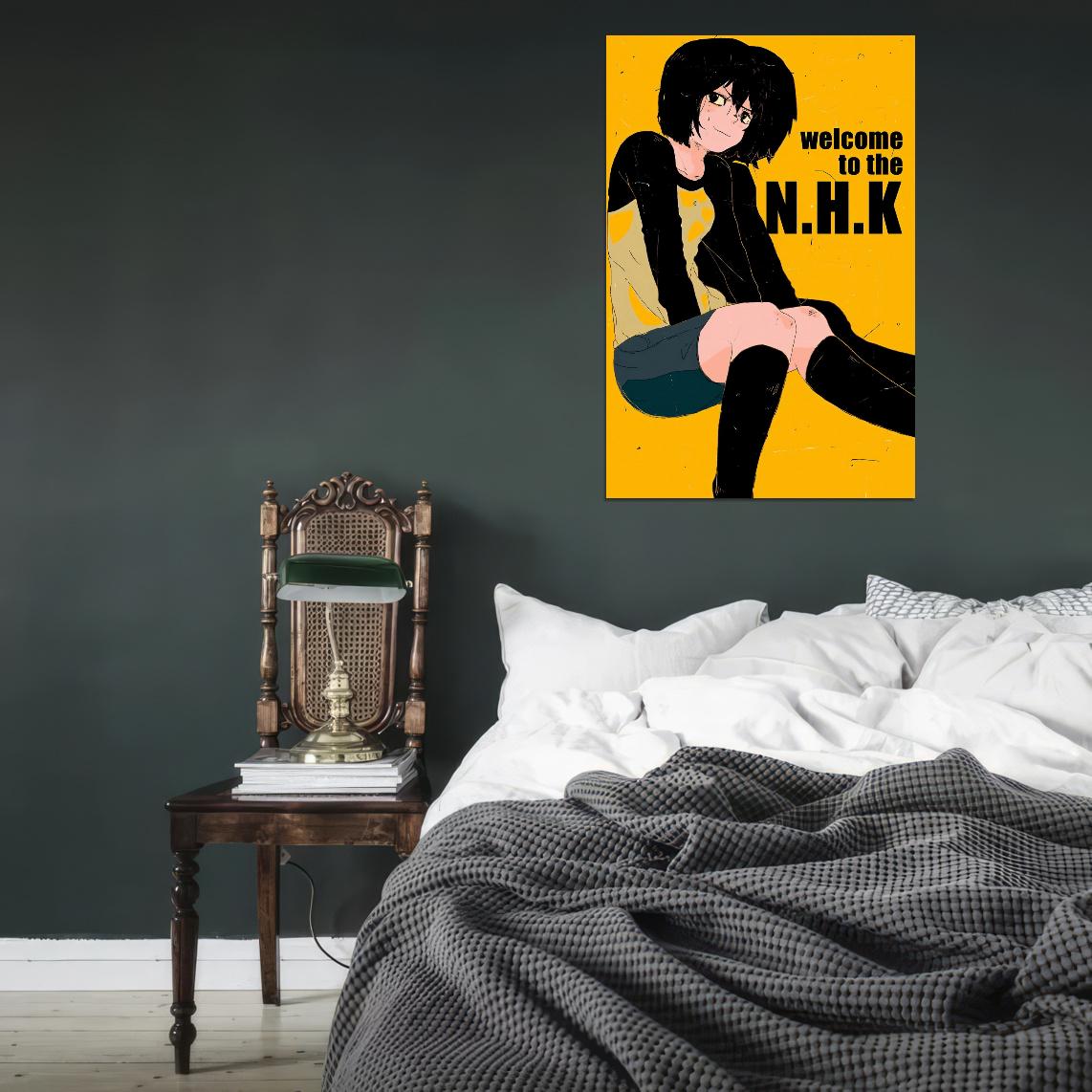 Welcome To The Nhk Tv Series Anime Poster Misaki Nakahara Manga Art - xonomax