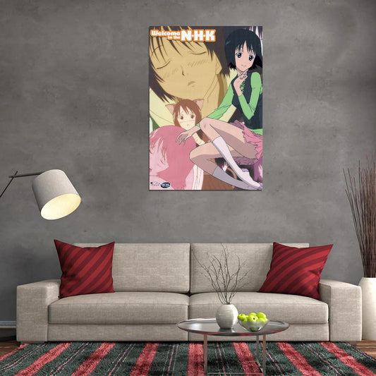 Welcome To The Nhk Tv Series Anime Poster Misaki Nakahara Manga Style Manga Art - xonomax
