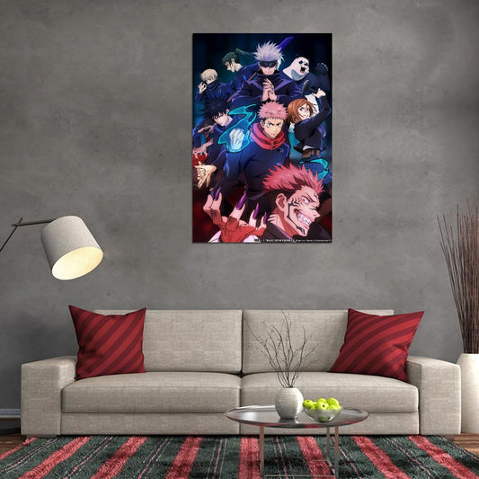 Jujutsu Kaisen Tv Series Anime Poster Japanese Action Supernatural School Manga Art - xonomax