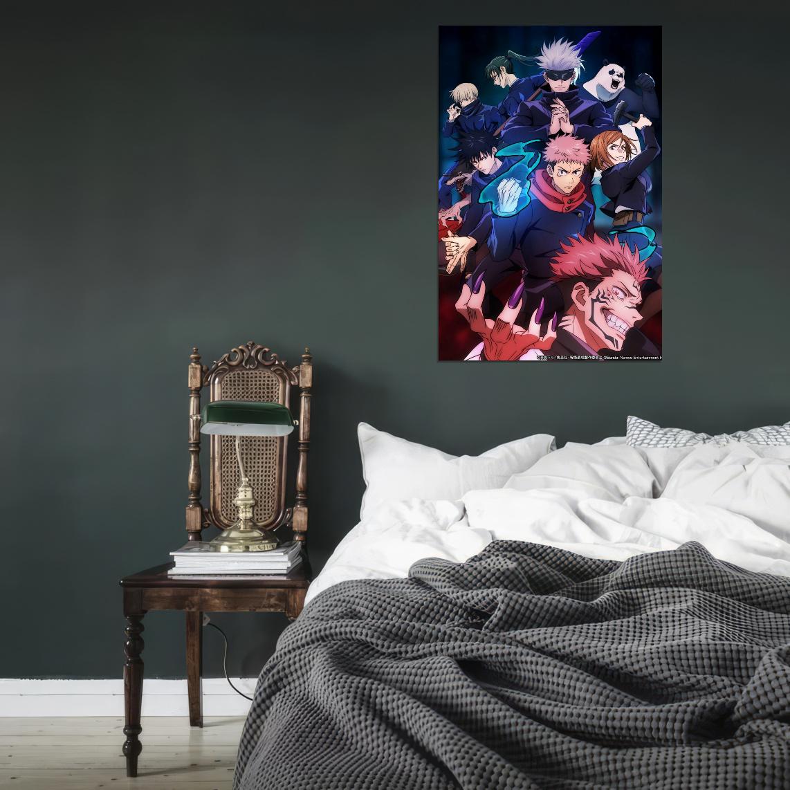 Jujutsu Kaisen Tv Series Anime Poster Japanese Action Supernatural School Manga Art - xonomax
