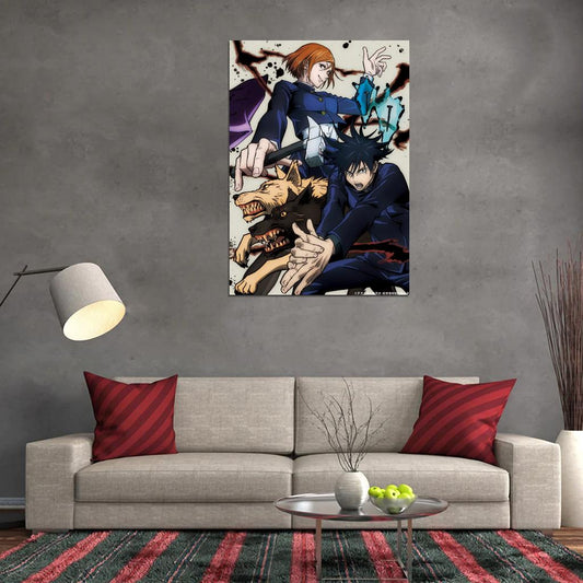Jujutsu Kaisen Tv Series Anime Poster Japanese Action Supernatural School Manga Art - xonomax