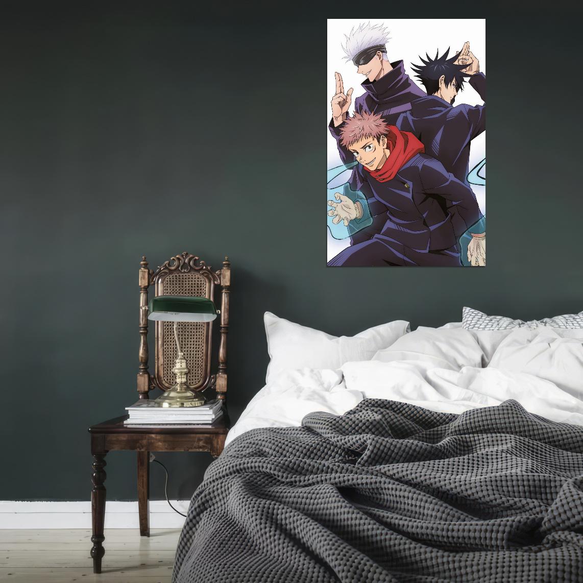 Jujutsu Kaisen Tv Series Anime Poster Japanese Action Supernatural School Manga Art - xonomax